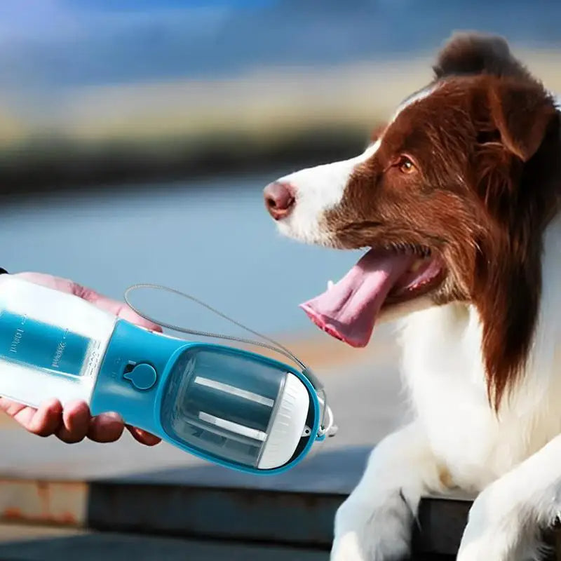 Botella 3 en 1 para Perros – Agua, Comida y Bolsas
